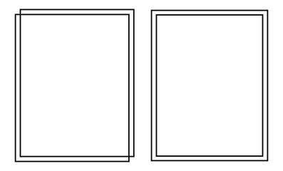 Black vector designs of frames and borders 