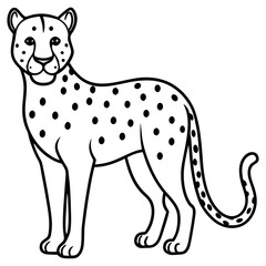 Minimalist line art illustration of a wild animal, perfect for modern decor, tattoo design, logos, or branding. This elegant black and white drawing features clean lines and abstract style, ideal for 