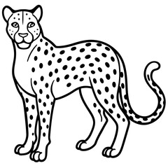 Minimalist line art illustration of a wild animal, perfect for modern decor, tattoo design, logos, or branding. This elegant black and white drawing features clean lines and abstract style, ideal for 