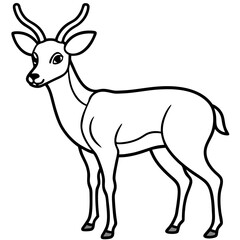 Minimalist line art illustration of a wild animal, perfect for modern decor, tattoo design, logos, or branding. This elegant black and white drawing features clean lines and abstract style, ideal for 