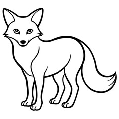 Minimalist line art illustration of a wild animal, perfect for modern decor, tattoo design, logos, or branding. This elegant black and white drawing features clean lines and abstract style, ideal for 