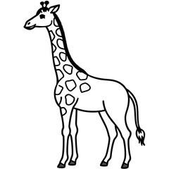 Minimalist line art illustration of a wild animal, perfect for modern decor, tattoo design, logos, or branding. This elegant black and white drawing features clean lines and abstract style, ideal for 