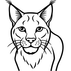 Minimalist line art illustration of a wild animal, perfect for modern decor, tattoo design, logos, or branding. This elegant black and white drawing features clean lines and abstract style, ideal for 
