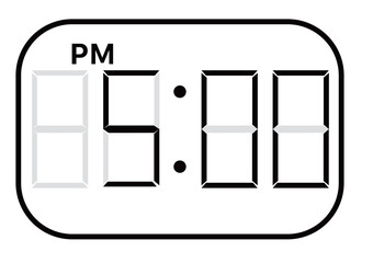 PMデジタル時計　5時