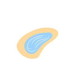 illustration of an oasis pond