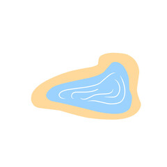 illustration of an oasis pond