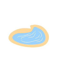 illustration of an oasis pond