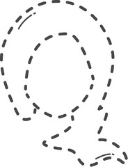 Dotted woman hair illustration.