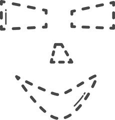 Dotted pumpkin face tracing.