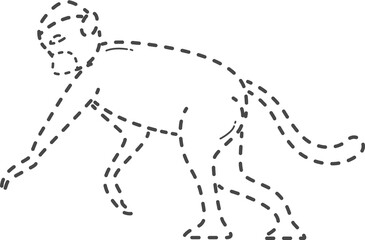 Dotted monkey tracing.