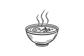 Tom Yum Soup line art