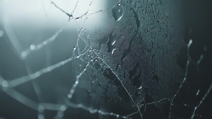 Glowing Particle Web Abstract Background