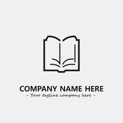 Book illustration black and white for logo company vector image
