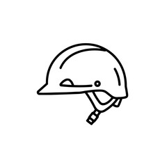 Fototapeta premium Safety helmet outline illustration on white background 