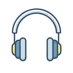 Headphones Representing Personal Audio Listening Device Icon Design