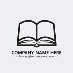 Book illustration black and white for logo company vector image
