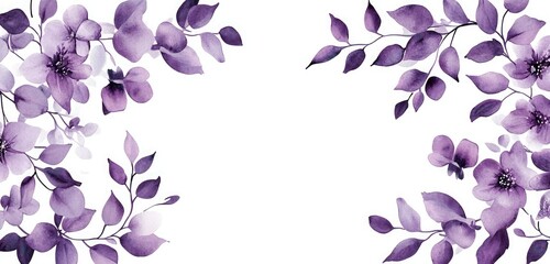 violet flowers frame