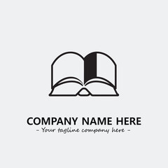 Book illustration black and white for logo company vector image
