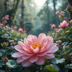 야생에서 탐스럽게 활짝핀 아름다운 꽃