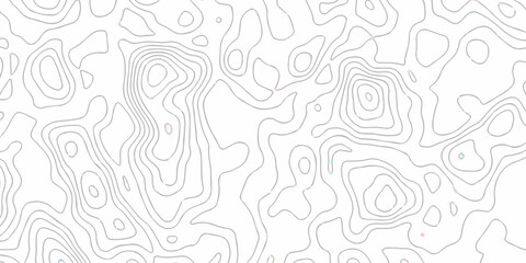 Black and white wave abstract topographic map contour, lines Pattern background. Topographic map and landscape terrain texture grid. 
