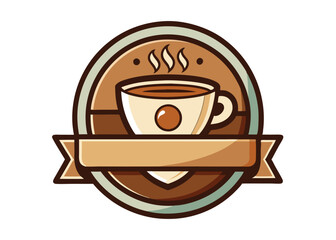 Coffee logo, suitable for coffee shop logo or product brand identity. coffee logo design vector illustration