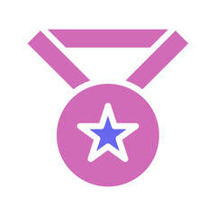 Stylized emblem of achievement, award vector with star, elegant and symbolic