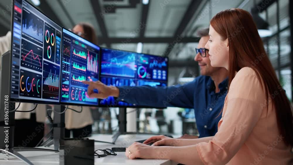 Poster business data analytics dashboard