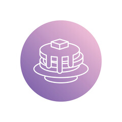 Pancakes icon vector stock illustration