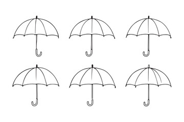Umbrella line art illustration