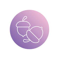Acorn icon vector stock illustration