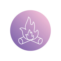 Bonfire  icon vector stock illustration
