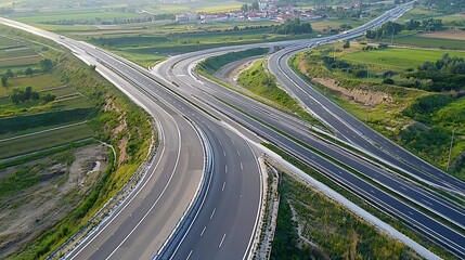 Smart highways with embedded technology, enabling efficient traffic management and real-time data collection