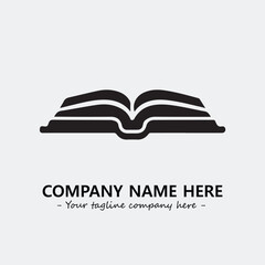 Book illustration black and white for logo company vector image
