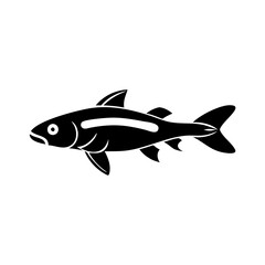 otocinclus fish icon, otocinclus fish silhouette vector illustration-simple silhouette illustration of otocinclus fish, perfect for otocinclus fish logos and icons