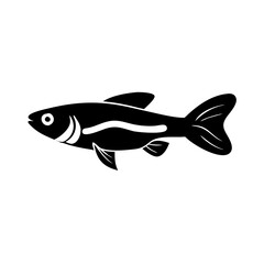 endler s livebearer fish icon, endler s livebearer fish silhouette vector illustration-simple silhouette illustration of endler s livebearer fish, perfect for endler s livebearer fish logos and icons