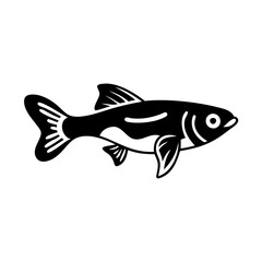 endler s livebearer fish icon, endler s livebearer fish silhouette vector illustration-simple silhouette illustration of endler s livebearer fish, perfect for endler s livebearer fish logos and icons