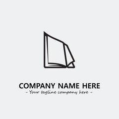 Book illustration black and white for logo company vector image
