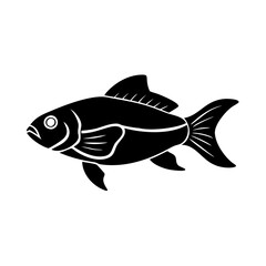 bolivian ram fish icon, bolivian ram fish silhouette vector illustration-simple silhouette illustration of bolivian ram fish, perfect for bolivian ram fish logos and icons