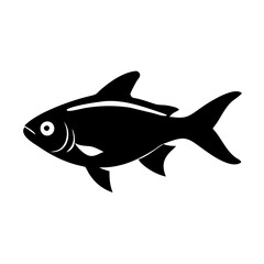 congo tetra fish icon, congo tetra fish silhouette vector illustration-simple silhouette illustration of congo tetra fish, perfect for congo tetra fish logos and icons