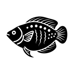 pearl gourami fish icon, pearl gourami fish silhouette vector illustration-simple silhouette illustration of pearl gourami fish, perfect for pearl gourami fish logos and icons