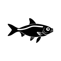 rummy nose tetra fish icon, rummy nose tetra fish silhouette vector illustration-simple silhouette illustration of rummy nose tetra fish, perfect for rummy nose tetra fish logos and icons