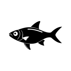 rummy nose tetra fish icon, rummy nose tetra fish silhouette vector illustration-simple silhouette illustration of rummy nose tetra fish, perfect for rummy nose tetra fish logos and icons