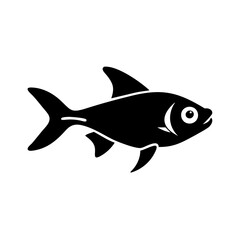 rummy nose tetra fish icon, rummy nose tetra fish silhouette vector illustration-simple silhouette illustration of rummy nose tetra fish, perfect for rummy nose tetra fish logos and icons