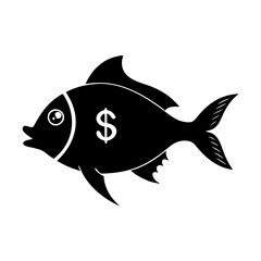 silver dollar fish icon, silver dollar fish silhouette vector illustration-simple silhouette illustration of silver dollar fish, perfect for silver dollar fish logos and icons