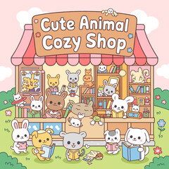 cute coloring book cover, cover, cute kids illustration, cartoon cover, cartoon illustration, kawaii coloring, easy and bold, kawaii cover, cozy, cozy cover, fuzzy, hygge, coloring pages, adult colori