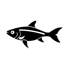 rasbora fish icon, rasbora fish silhouette vector illustration-simple silhouette illustration of rasbora fish, perfect for rasbora fish logos and icons