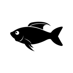 platy fish icon, platy fish silhouette vector illustration-simple silhouette illustration of platy fish, perfect for platy fish logos and icons