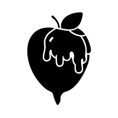 ice apple icon, ice apple silhouette vector illustration-simple silhouette illustration of ice apple, perfect for ice apple logos and icons