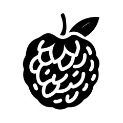 sugar apple icon, sugar apple silhouette vector illustration-simple silhouette illustration of sugar apple, perfect for sugar apple logos and icons