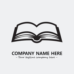 Book illustration black and white for logo company vector image
